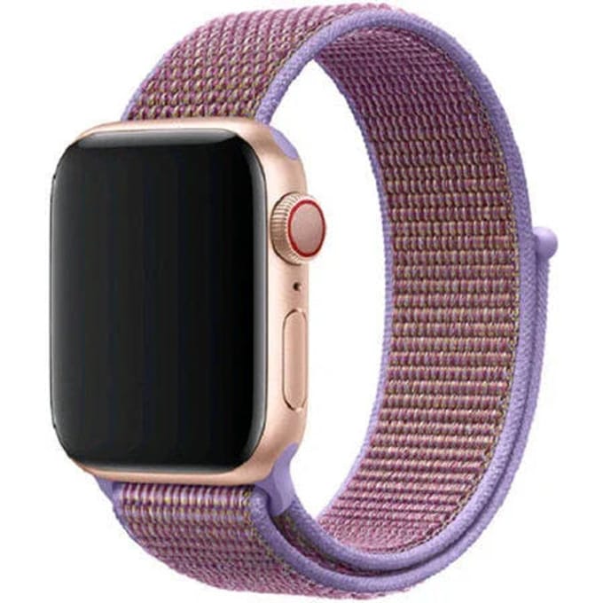 2+1 | Apple Watch Bandje Nexora - Geweven - Nylon - Lila