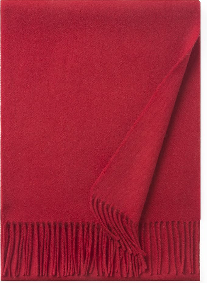 Hommard fijn geweven Lambswool scarf, lamswol, Sjaa;, heren, dames, unisex Red, Rood, Uni