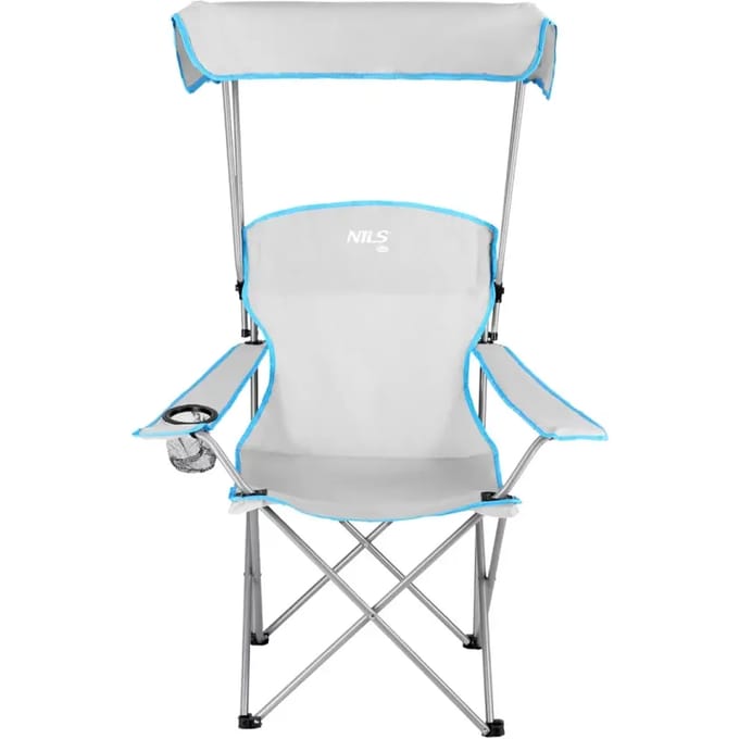 Nils Camp NC3087 - Campingstoel - Grijs - Met Luifel - Ergonomisch