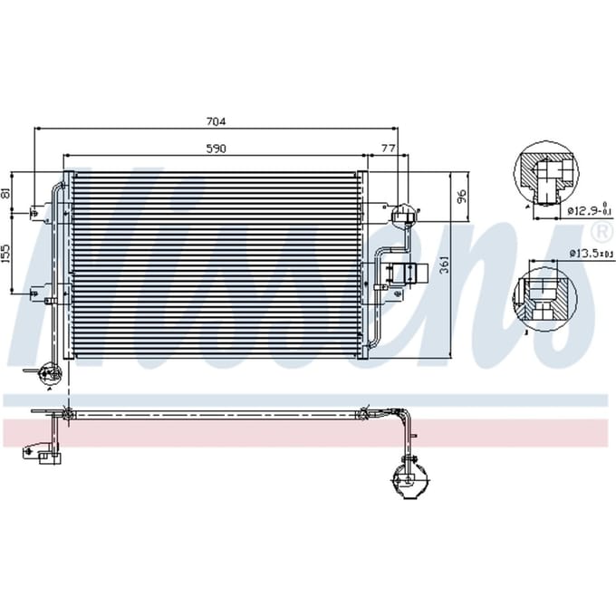 Condensator, airconditioning NISSENS 94838