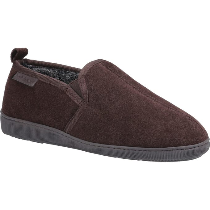 Hush Puppies Heren Arnold Slip On Leather Slipper (Bruin)
