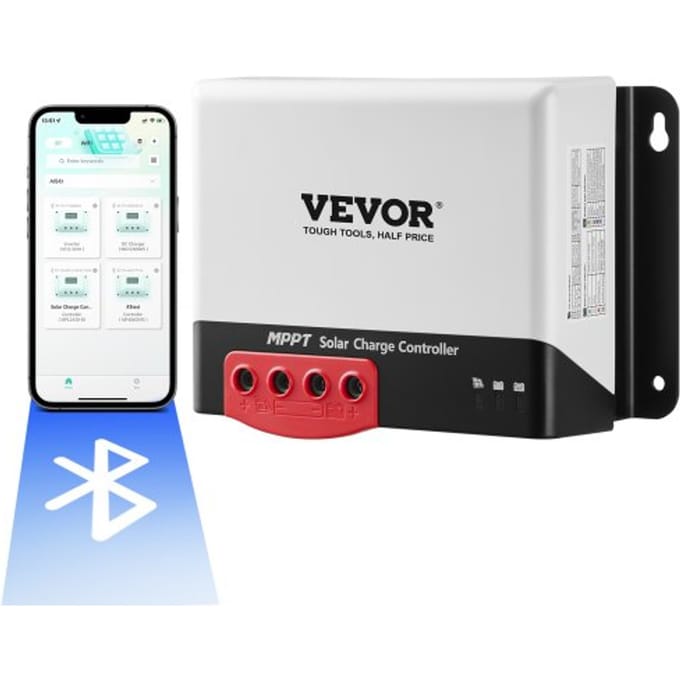 VEVOR 50A 12V 660W / 24V 1320W MPPT Solar Charge Controller Solar Regulator Solar Panel Charge Controller met TTL-communicatie-interface Compatibel met deep cycle-accu's zoals AGM-, gel-, natte en lithium-accu's