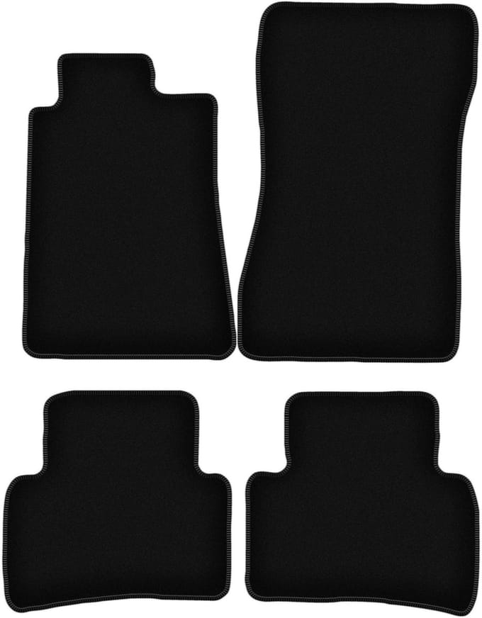 BASIC zwarte veloursmatten voor: Mercedes C W202 stationwagen, sedan (1993-2000)