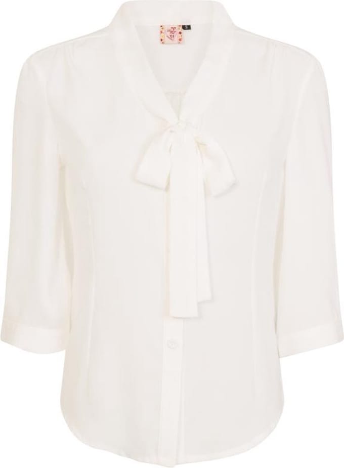 Dancing Days - PERFECT PUSSYBOW Blouse - XL - Wit