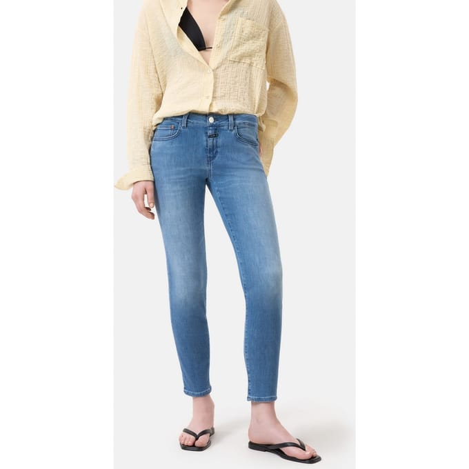Closed Baker Mid Blue Maat: W32L32 | Skinny Jeans Outlet | Dames | Blauw