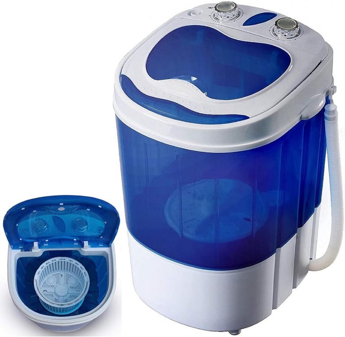 Mini Wasmachine - Compacte Wasmachine - Kleine Was - Met Centrifugefunctie - 3 kg Capaciteit - Wit