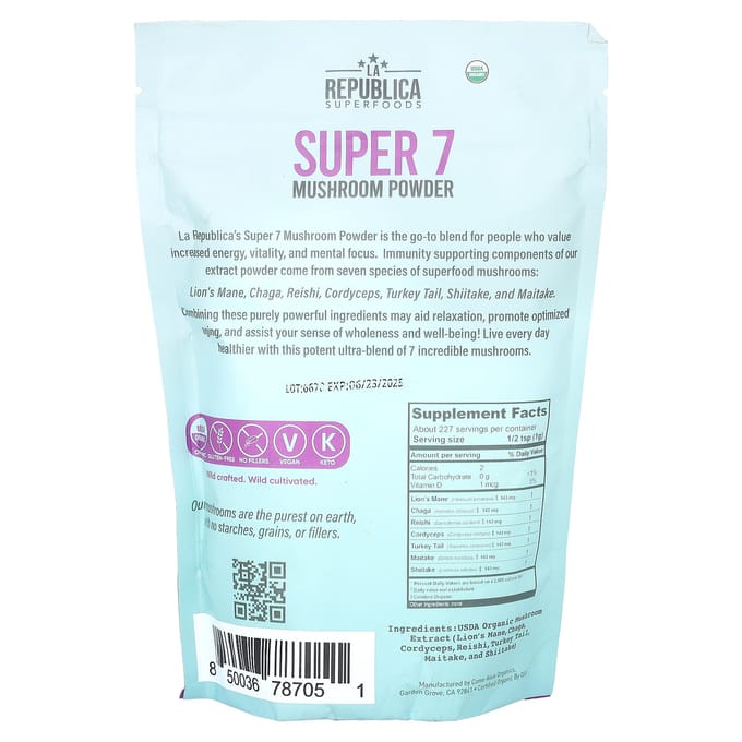 Super 7, Paddenstoelenpoeder, 227G(8oz)