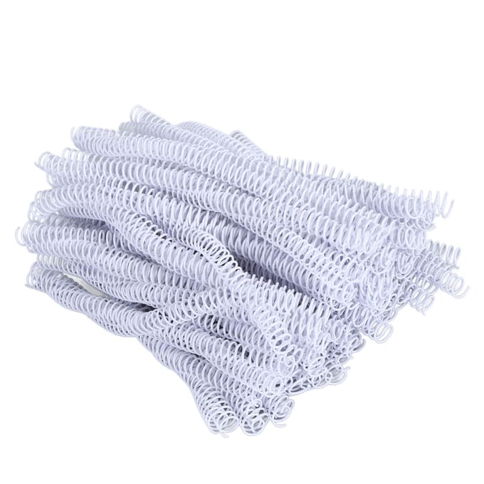 100 STUKS Bindspiraal 12,7 mm Diameter 48 Tanden 4:1 90 Stuks A4 Papier Capaciteit Bindspiralen Ring white