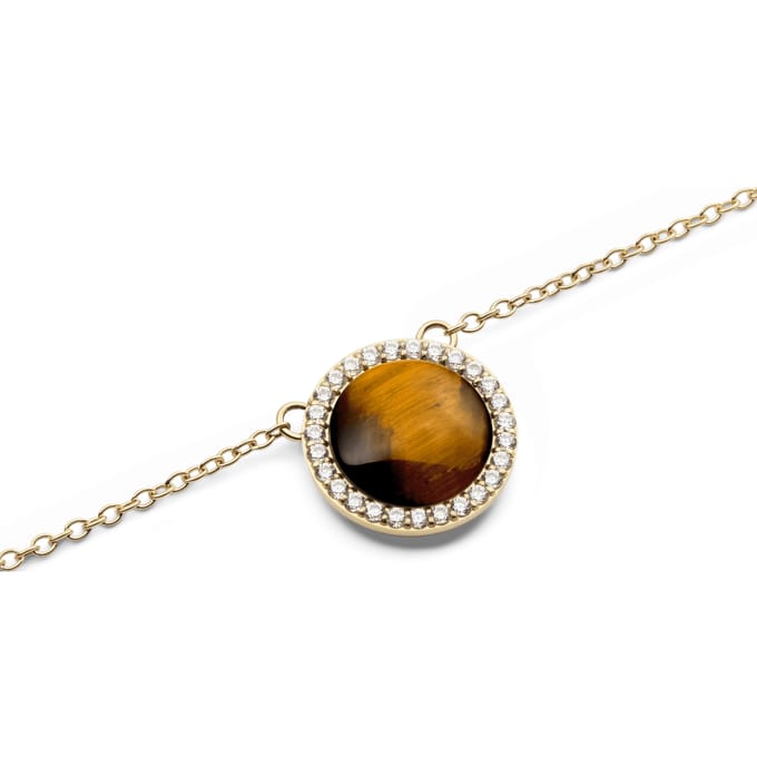 Daniel Wellington - Audrey Tiger Eye - DW00401445 - Dames - Choker - 42 - 46 CM
