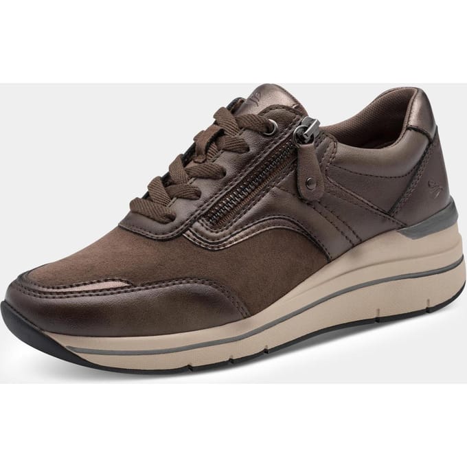 Sneakers met memory voetbed - taupe - Gr. 41 van Goldner Fashion