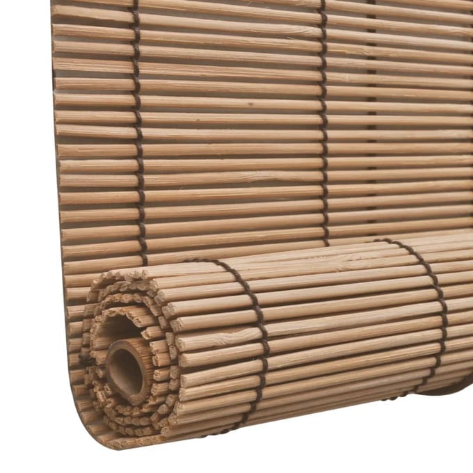 vidaXL - Rolgordijn - 100x160 - cm - bamboe - bruin