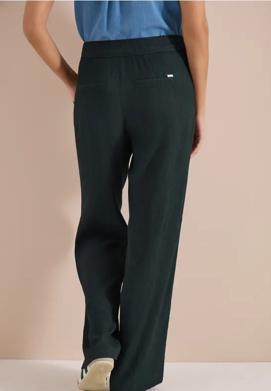 High Waist straight legs broek in Loose Fit