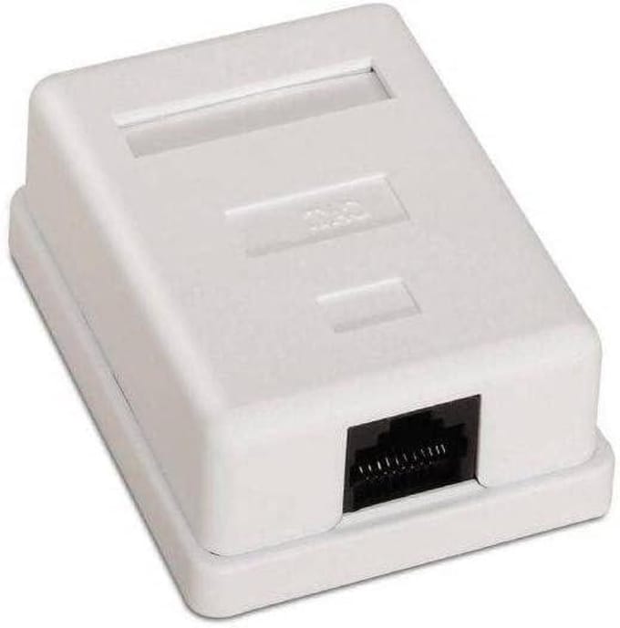 Oppervlak Rozet - RJ45 Aansluiting - Netwerk Installatie - Cat.6 UTP - 1 Stopcontact - Wit