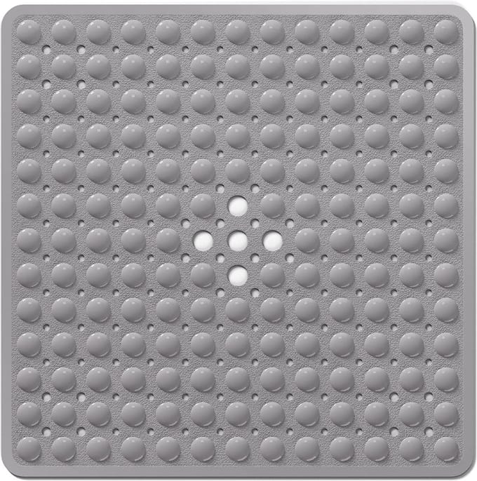 BOTC Antislip Douchemat - Badmat - 53x53CM - Antislipmat Douche - Douchemat Antislip voor Douche - Grijs