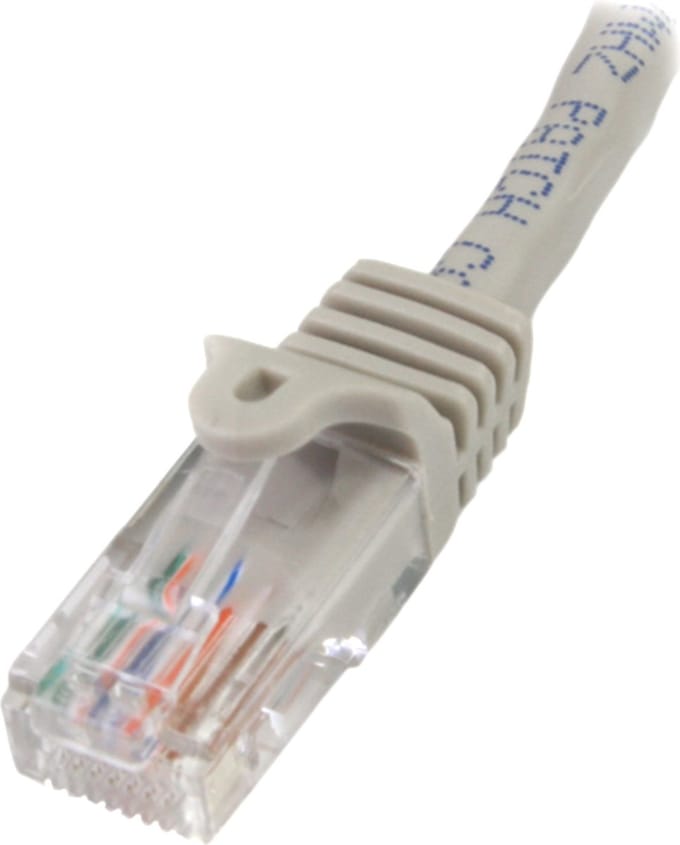 StarTech.com Snagless Cat 5e UTP Patch Cable - patch cable - 3 m - Grijs - Grijs - 3m