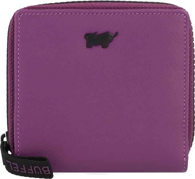 Braun Büffel Leren Portemonnee Capri Zip Wallet Viola Paars