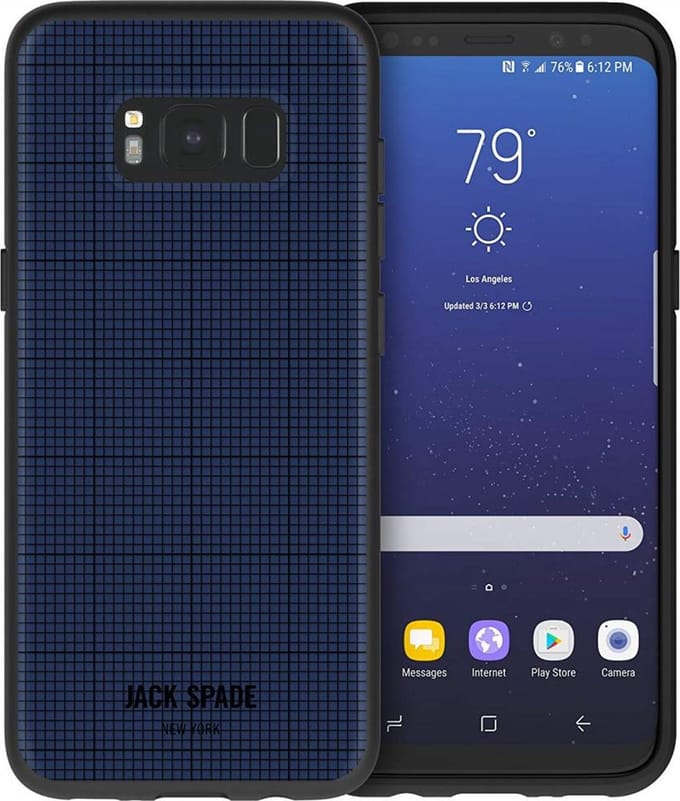 Jack Spade Graph-Check Case Navy voor Samsung Galaxy S8