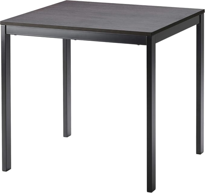 Uitschuifbare eettafel 80/120x70 cm in zwart/donkerbruin