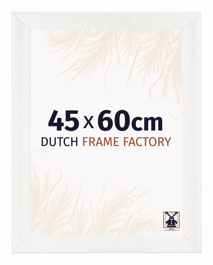 Fotolijst 45x60 cm - MDF - Wit Geveegd - Praag