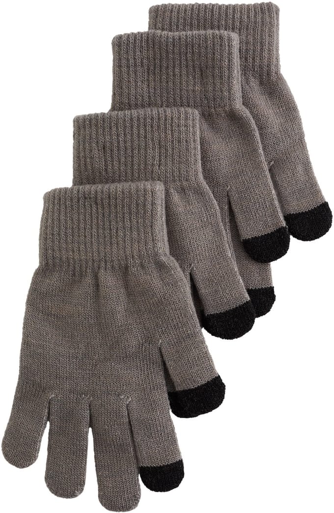 WE Fashion Jongens gebreide handschoenen met touchscreen tips, 2-pack