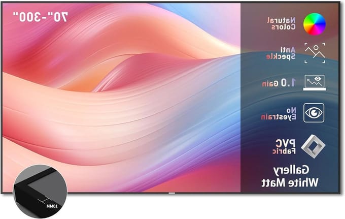Projectiescherm Vast Frame - Projectiescherm Wit Mat - Thuisbioscoop Ervaring - 16:9 Beeldverhouding - 92 inch - Wit Mat