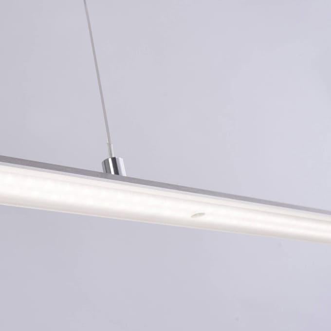 PURE LED hanglamp Lite, zilver, 160 cm, CCT, dimbaar