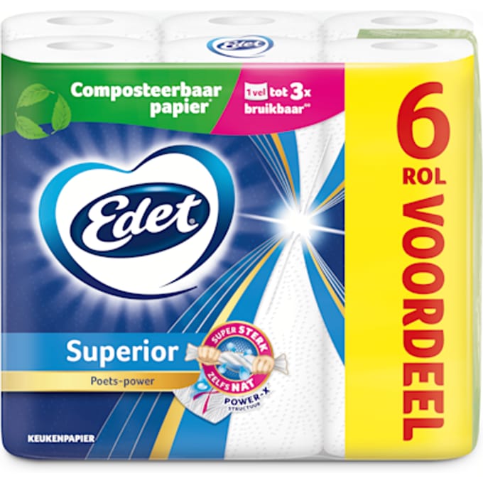 Edet Keukenpapier - Superior - Voordeelpak - 6 stuks