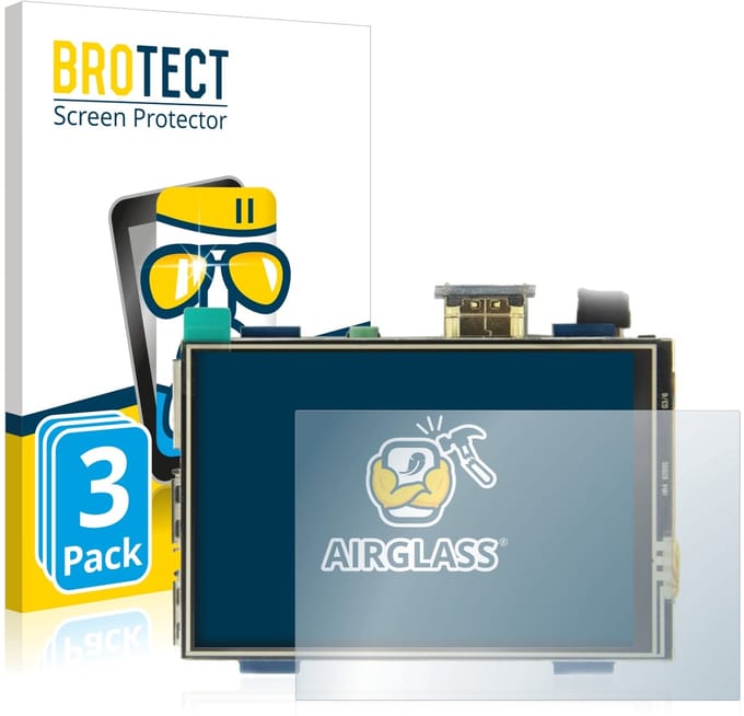 Screenprotector 3 Stuks voor Raspberry Pi Touchscreen (3.5") Beschermglas transparant