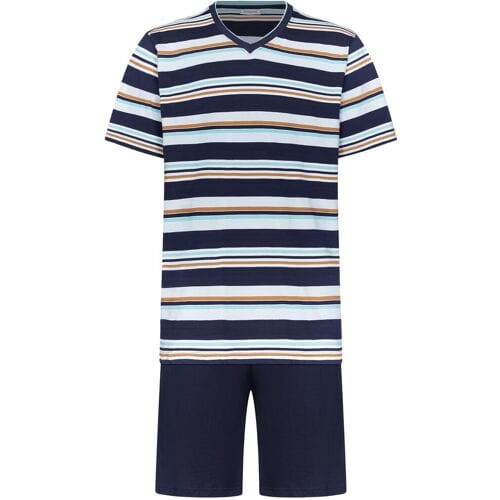 Pastunette - Shortama - Stripes - Katoen - Blauw - Maat L