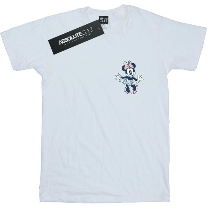 Disney Dames/Dames Minnie Mouse Dansende Borst Katoenen Vriend T-shirt (Wit)