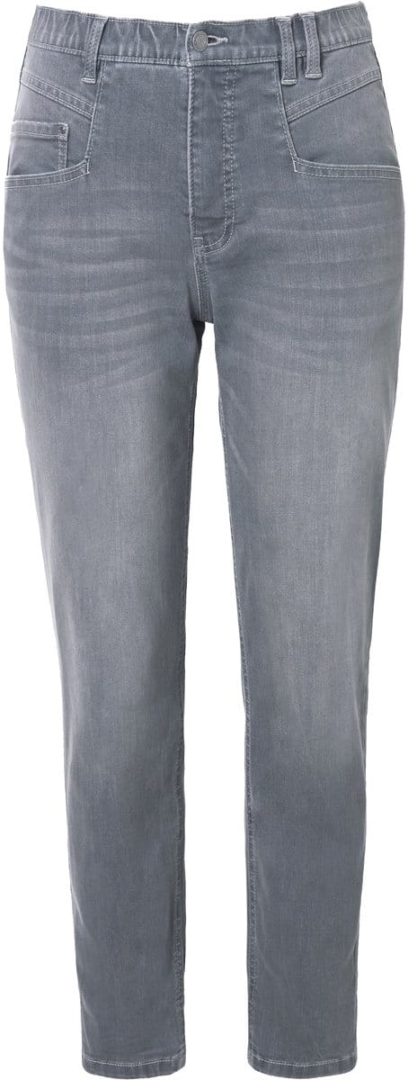 Laurasøn - Dames - Wortel-jeans wijde pasvorm 5-pocket model - Grijs denim - Maat 42