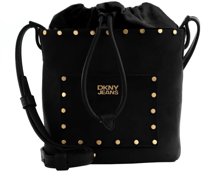DKNY schoudertas Payton Bucket Bag Blk / Gold zwart