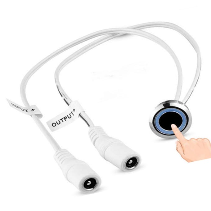 Verzonken Sensor Touch Schakelaar Hoge Gevoeligheid 60W Compacte Touch Dimming DC Sensor Touch Schakelaar voor Thuis white