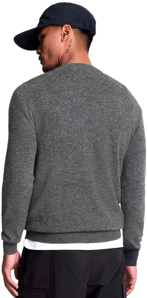 Trui Lyle &amp; Scott KN2114V LAMBSWOOL BLEND-398 CHARCOAL MARL