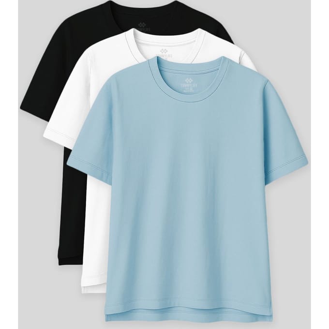 Oversized Katoen-Modal Crew Neck T-Shirt