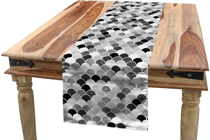 ABAKUHAUS vis tafelloper – schubmotief – 40x225 cm