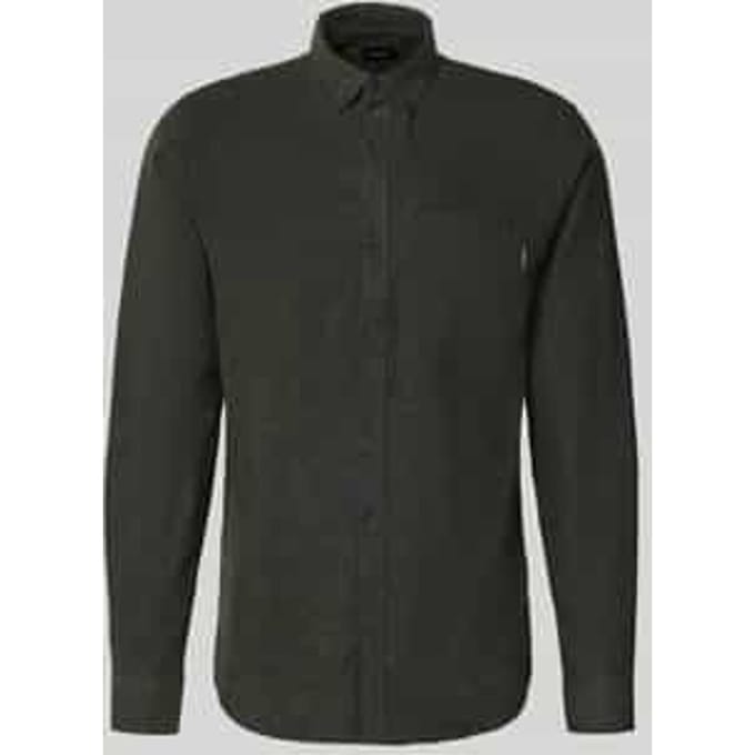 Slim fit vrijetijdsoverhemd met borstzak, model 'Brushed'