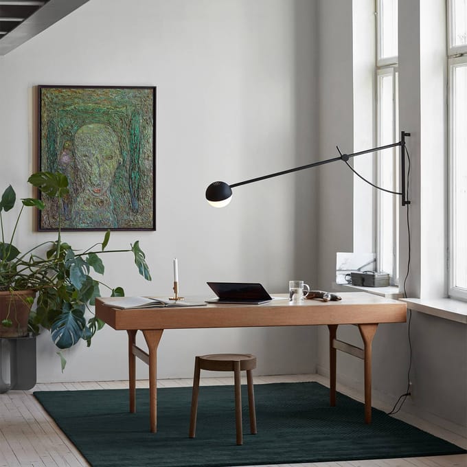 Northern Balancer wandlamp, zwart
