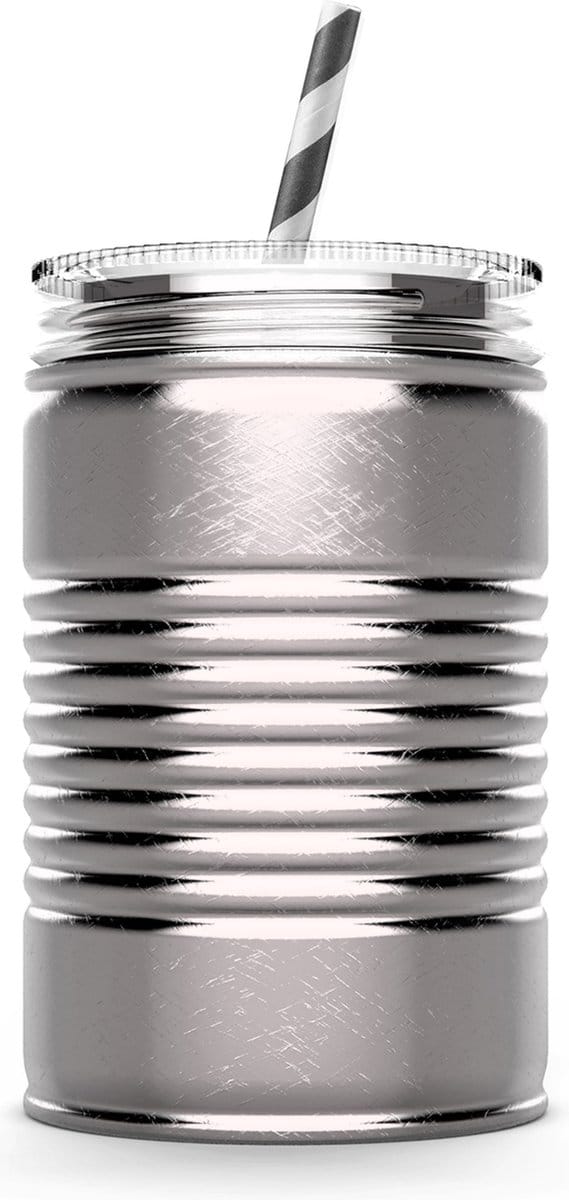 Asobu - Mason Jar I can - 540 ml - Zilverkleurig