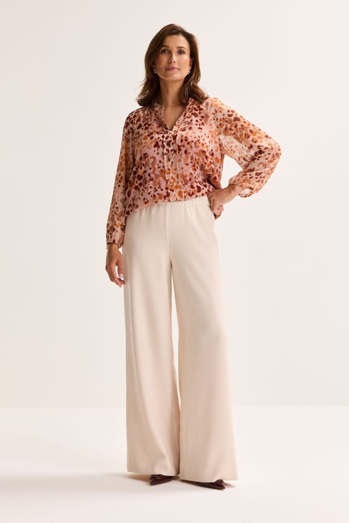 Wijde Broek In Jersey Jacquard
