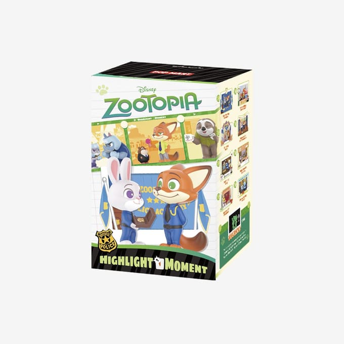 POP MART Zootopia Série Moment Clé Ensembles de Scènes Boîte Aveugle beige