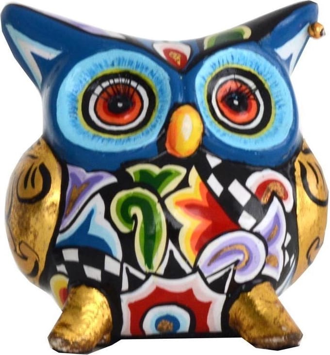 Tom's Drag Company beeld - uil HERTA s - hoogte 10 cm