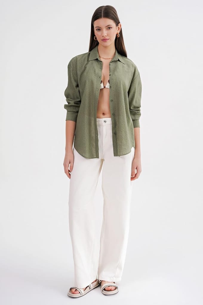 Ontspannen Fit Poplin Shirt