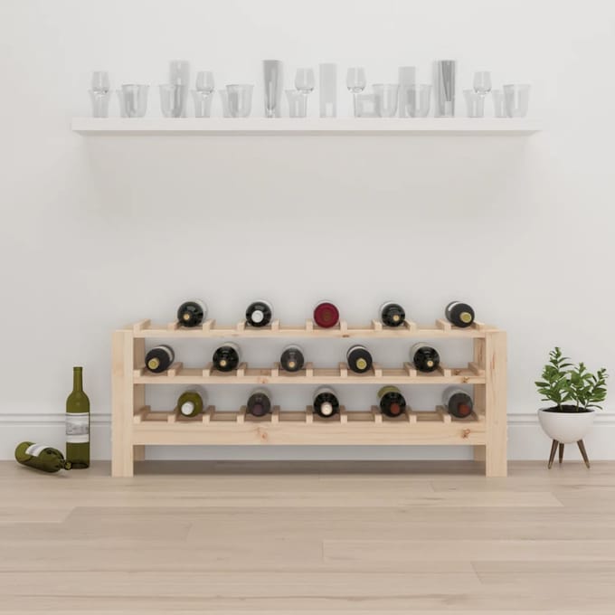 vidaXL - Wijnrek - 109,5x30x42 - cm - massief - grenenhout