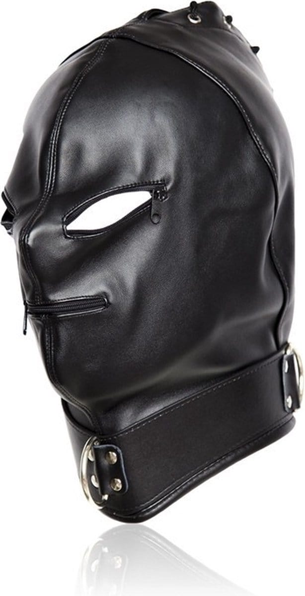 Nooitmeersaai - PU leren hoofdmasker met ritsen