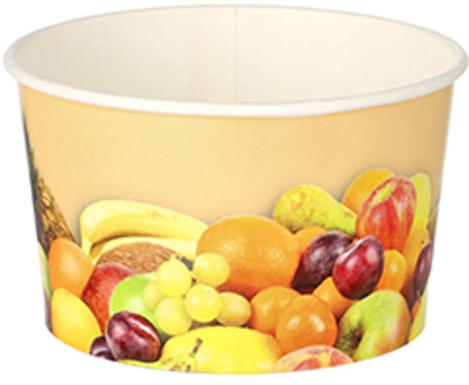 200 IJsbekers, karton rond 125 ml Ø 8 cm · 4,8 cm "Fruit"