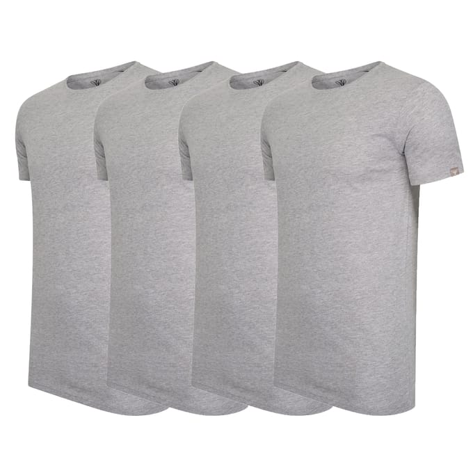 Cappuccino Italia - Heren Tee SS 4-Pack T-shirt - Grijs - Maat S