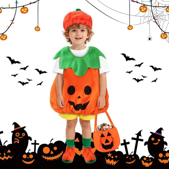 Grappig Pompoen Kostuum voor Halloween – Unisex Opblaasbaar Pak