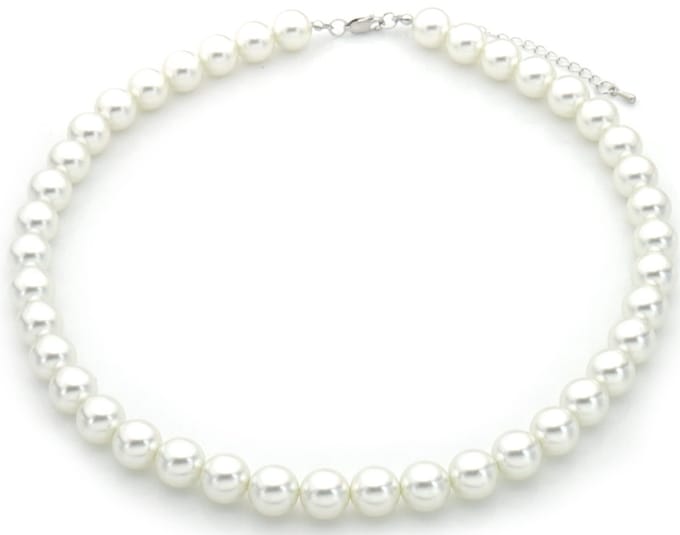 C-A12.2 N928-001-5 Necklace Glass Pearls 10mm