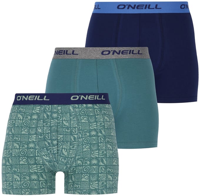9-Pack – O’Neill Boxershorts - Heren – Katoen – Bricks - Groen & Blauw